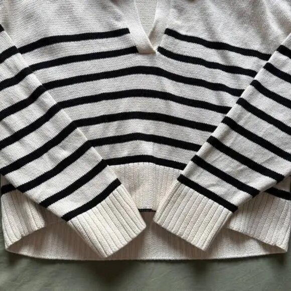Reformation Striped Collared Francesco Polo Sweater - Picture 5 of 5